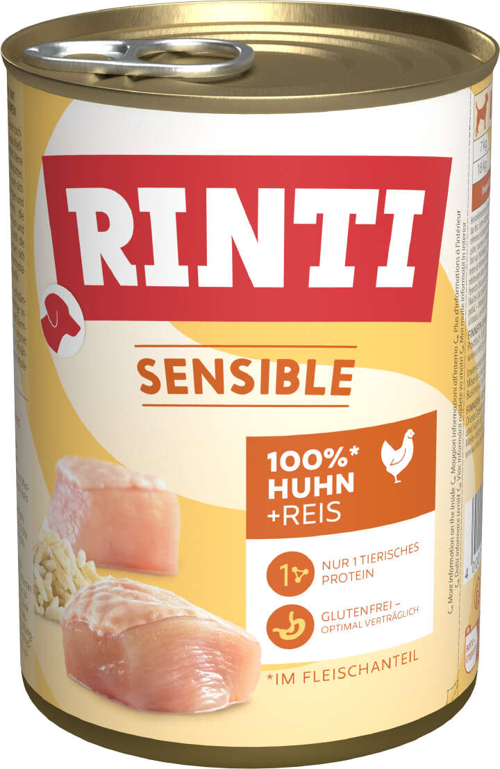 RINTI Hunde-Nassfutter Sensible Huhn & Reis